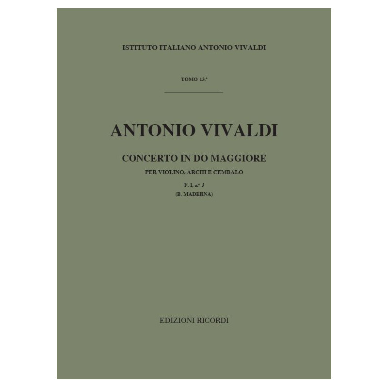 Concerto Per Violino, Archi E BC, In Do Rv 186