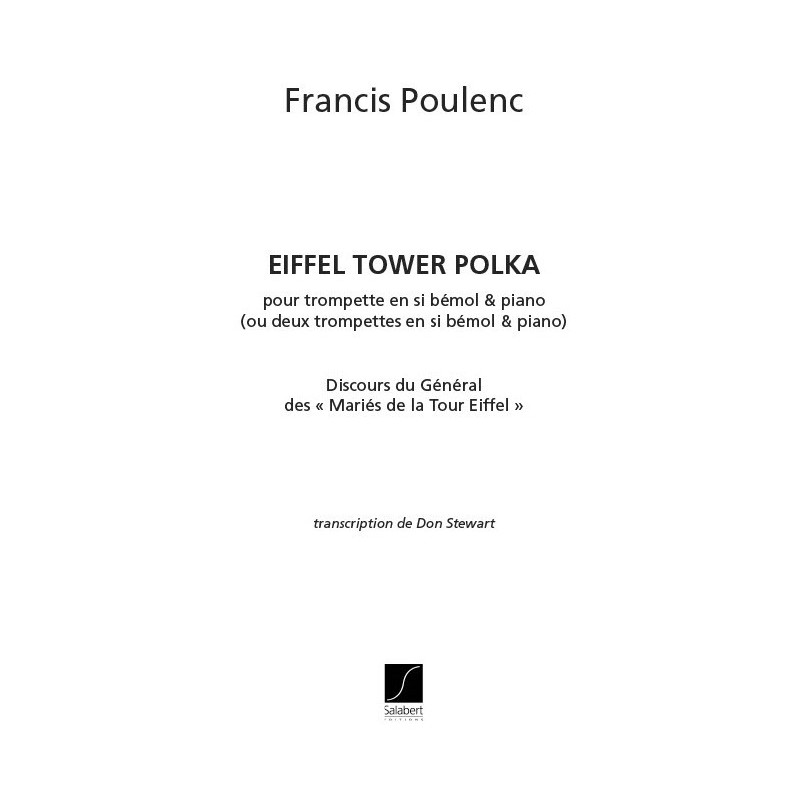 Eiffel Tower Polka Pour Trompette Et Piano