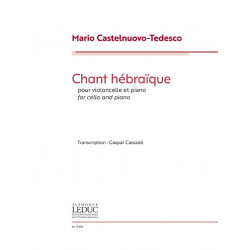 Chant Hebraïque For Cello And Piano