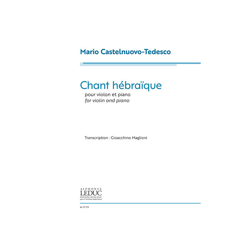 Chant Hebraïque For Violin And Piano