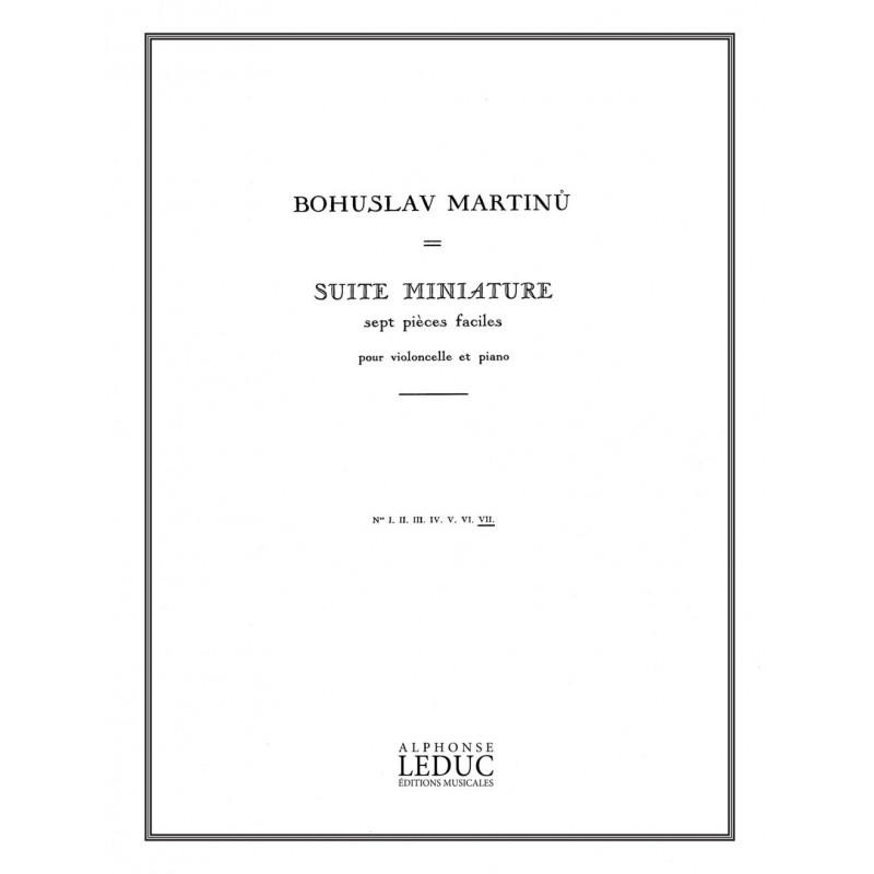 Bohuslav Martinu  Suite miniature H192, No.7