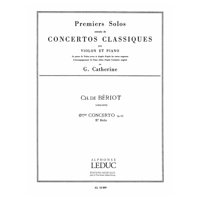 Premier Solo Extrait Concerto No 6 Op 70