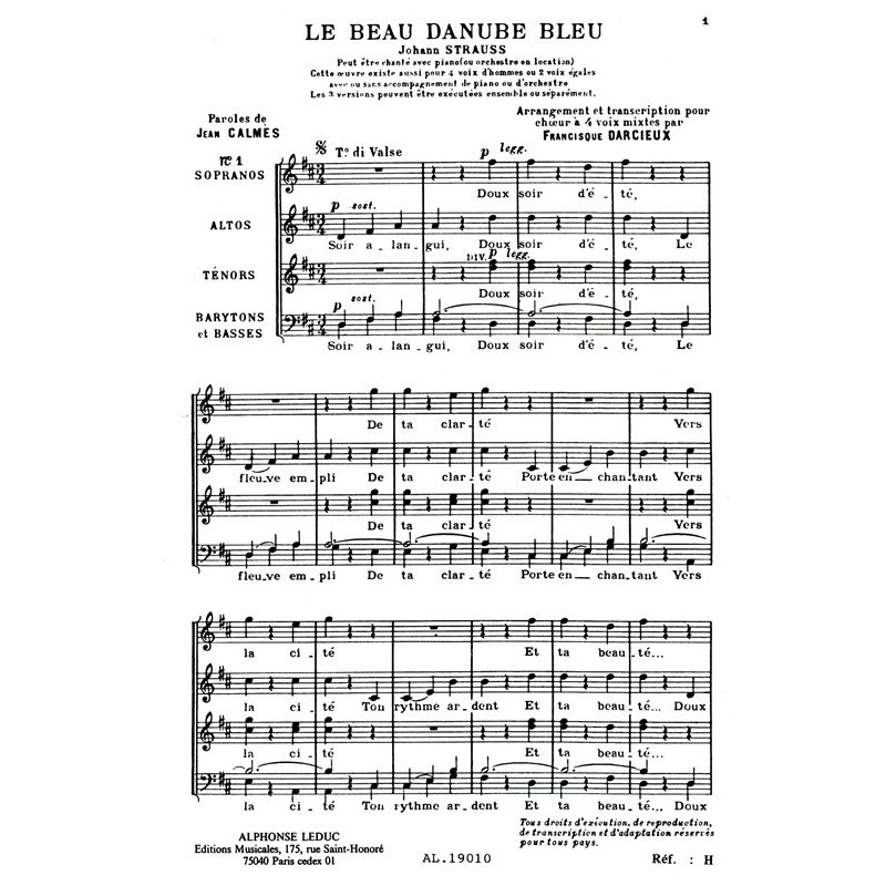 Johann Baptist II Strauss  The Blue Danube Op.314