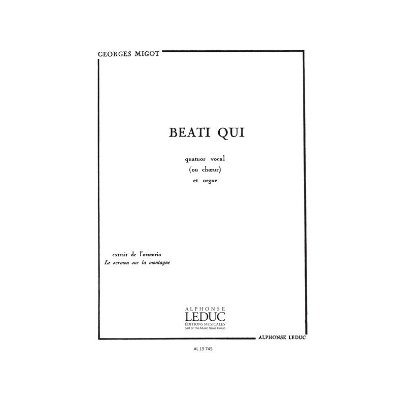 Beati Qui Choir & Organ Choral