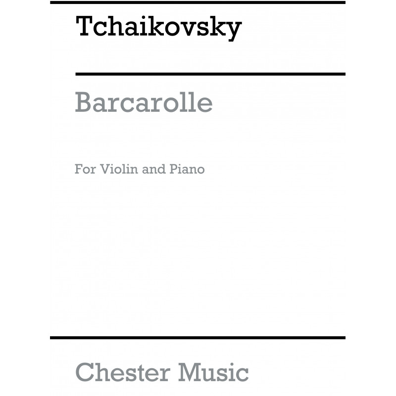 Barcarolle For Violin And Piano Op.37 No.6