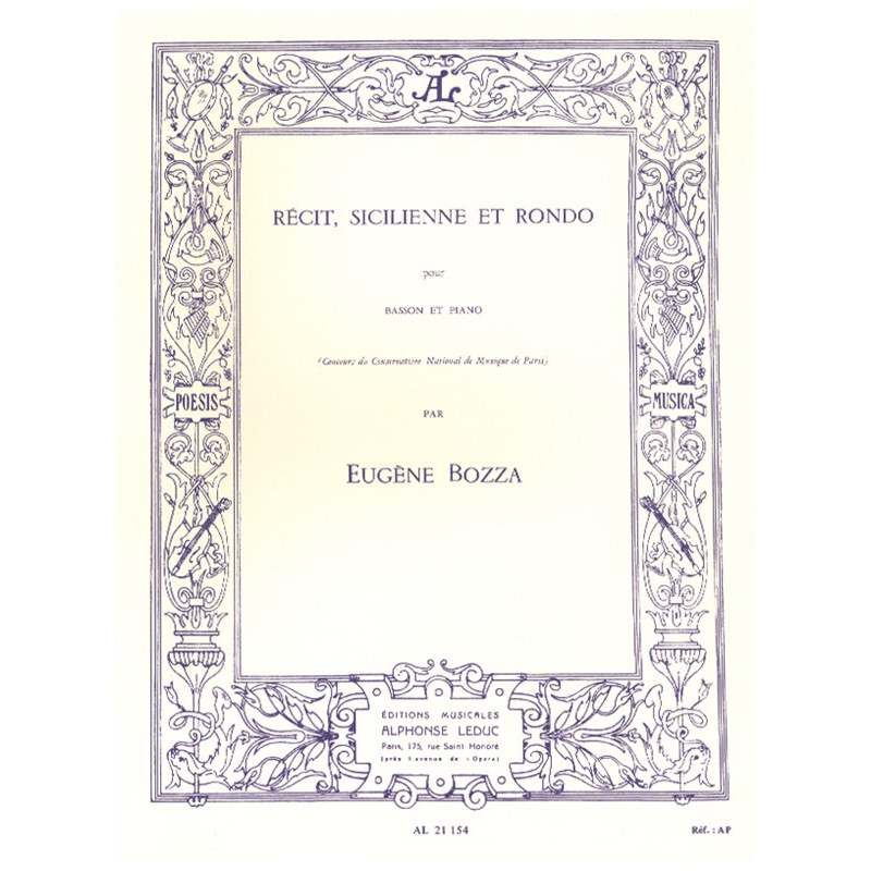 Recit, Sicilienne And Rondo for Bassoon And Piano
