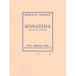 Sonatina For Clarinet And Piano H.356