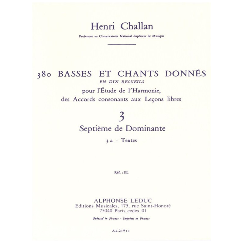 380 Basses et Chants Donnes Vol. 3A