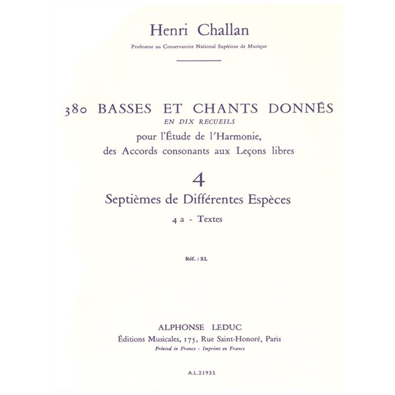 380 Basses et Chants Donnes Vol. 4A