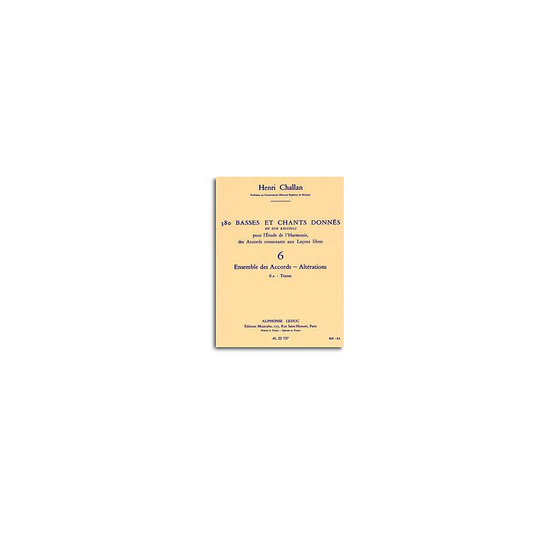 380 Basses et Chants Donnes Vol. 6A