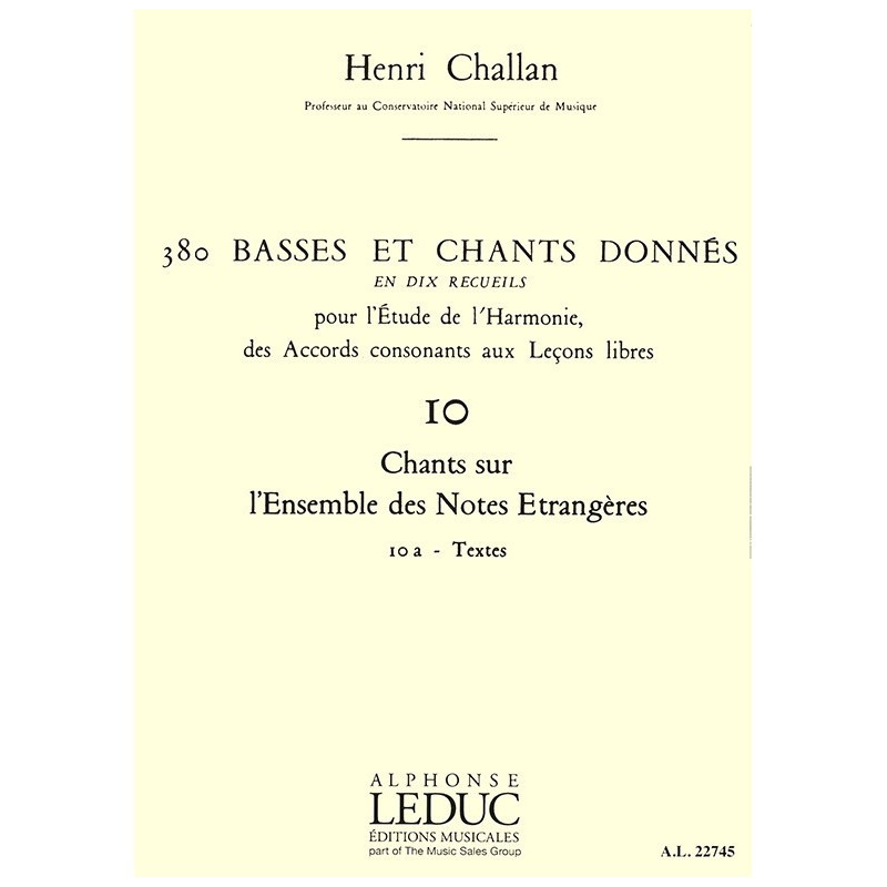 380 Basses et Chants Donnes Vol. 10A