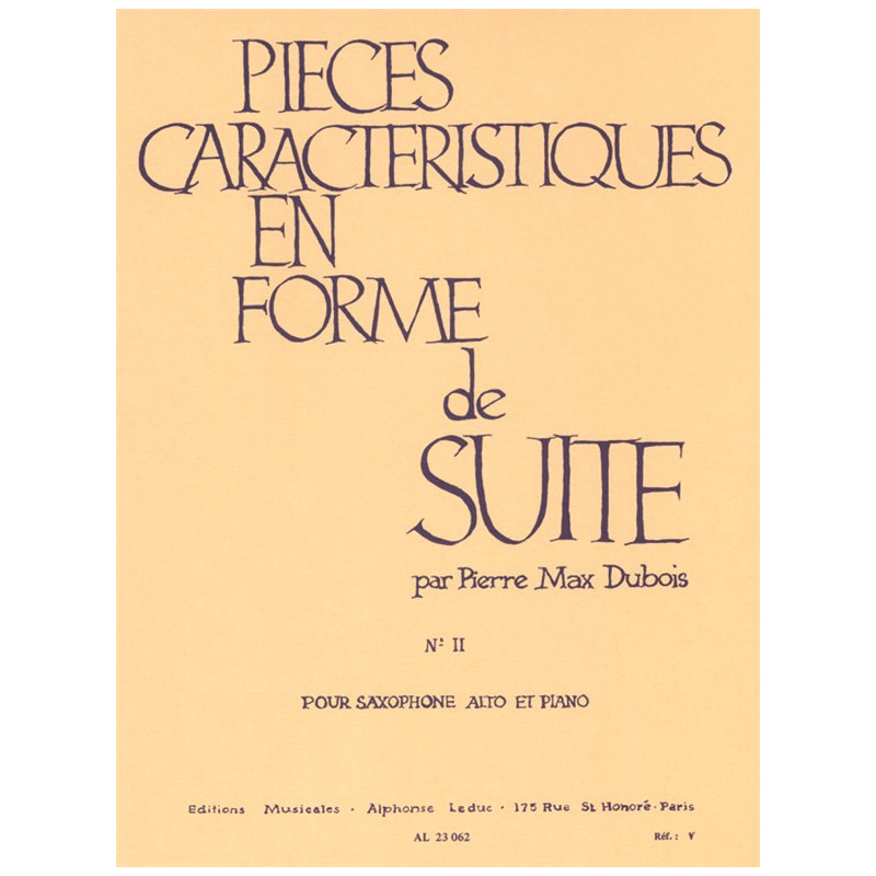 Pieces Caracteristiques En Forme De Suite Op.77