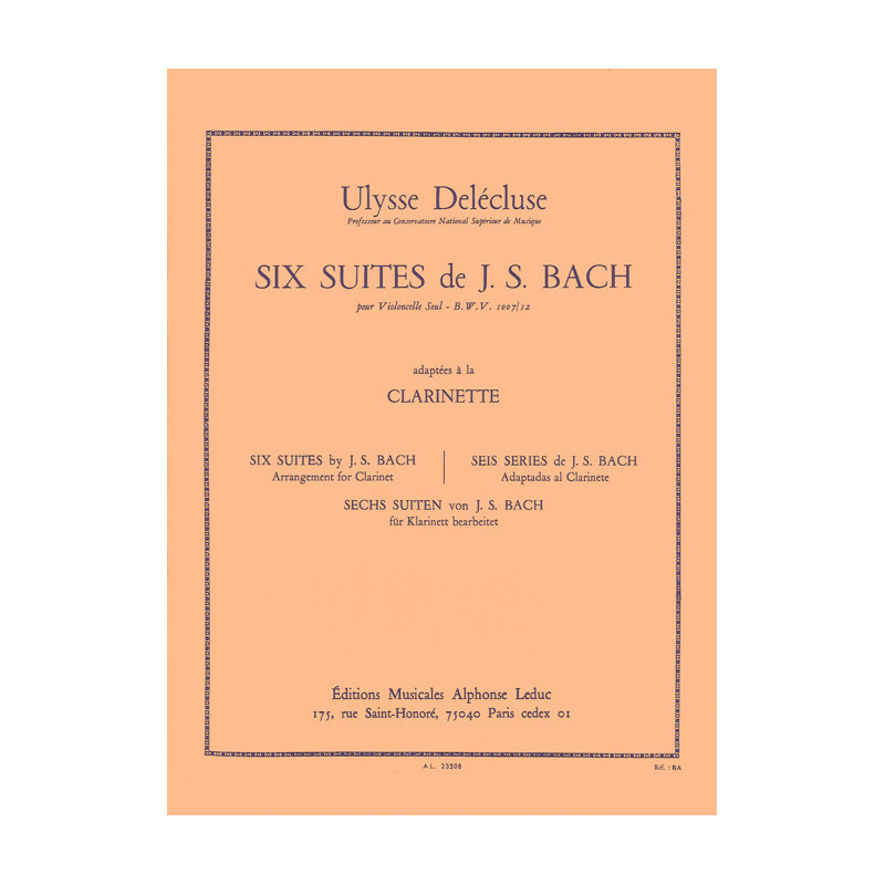 Six Suites BWV1007-1012