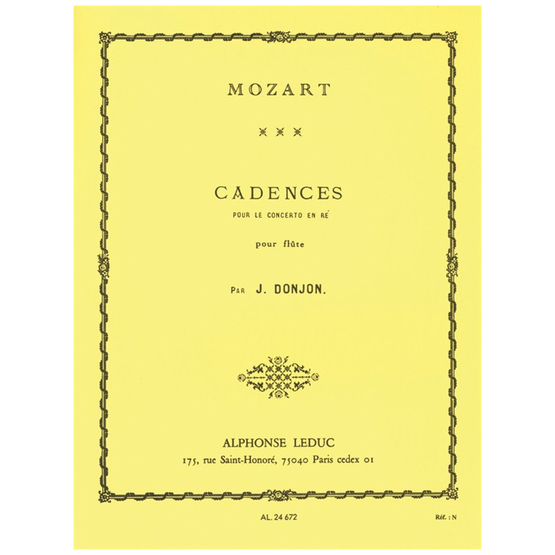 3 Cadenzas by J.Donjon for Concerto KV314