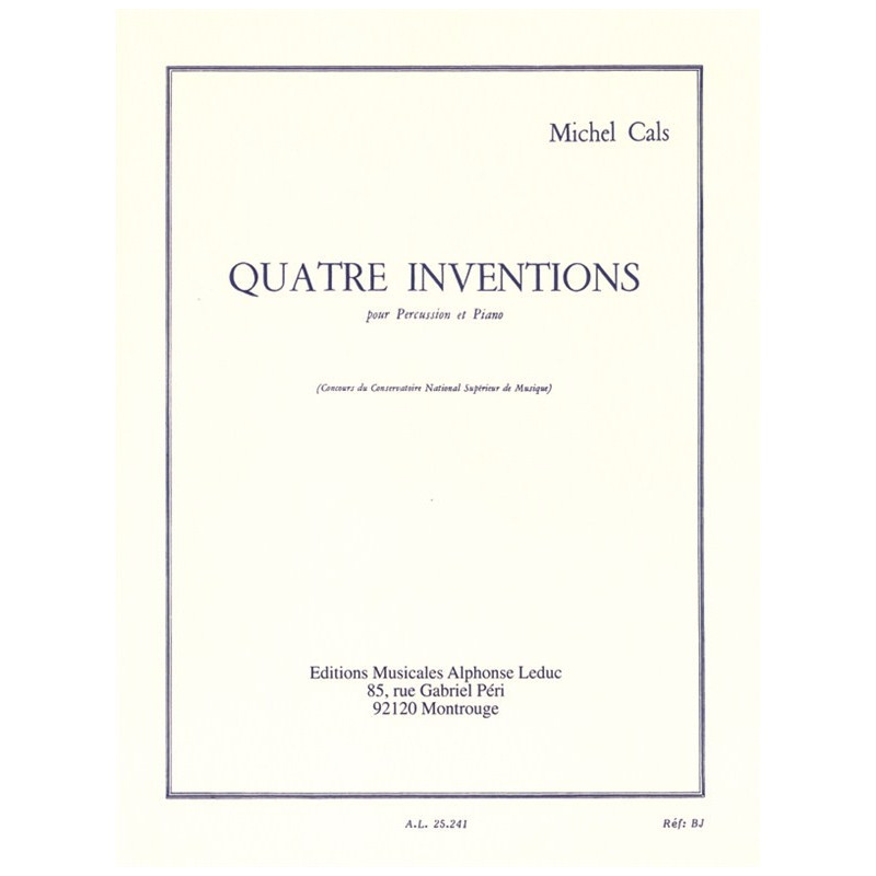 Four Inventions for Percussion and Piano