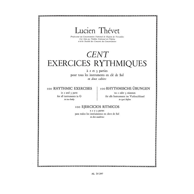 100 Exercices rythmiques Vol.1 à 2 Parties