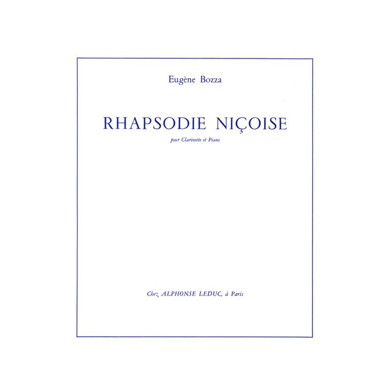 Rapsodie Niçoise For Clarinet And Piano