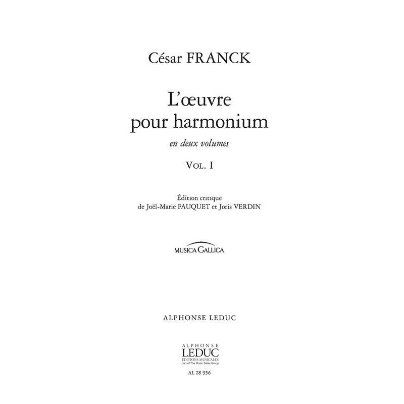L'Oeuvre pour Harmonium Vol.1