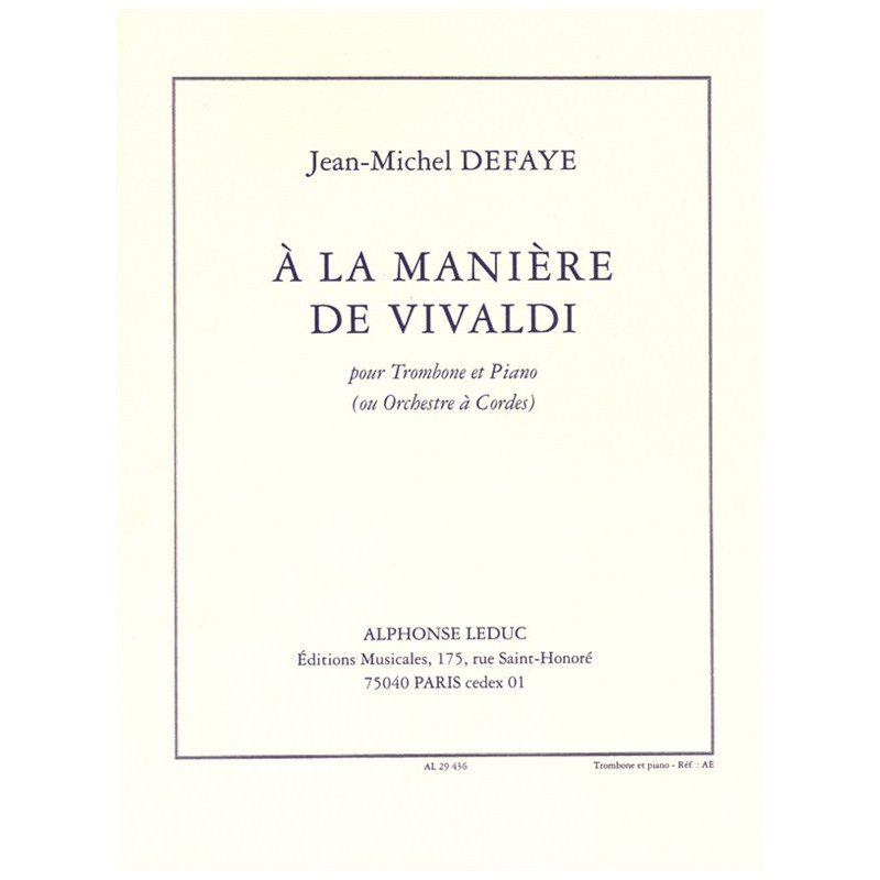 A La Maniere De Vivaldi