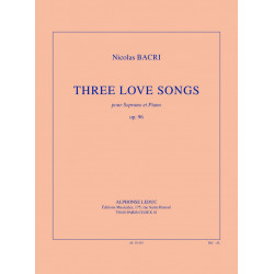 Bacri  Three love songs, op. 96
