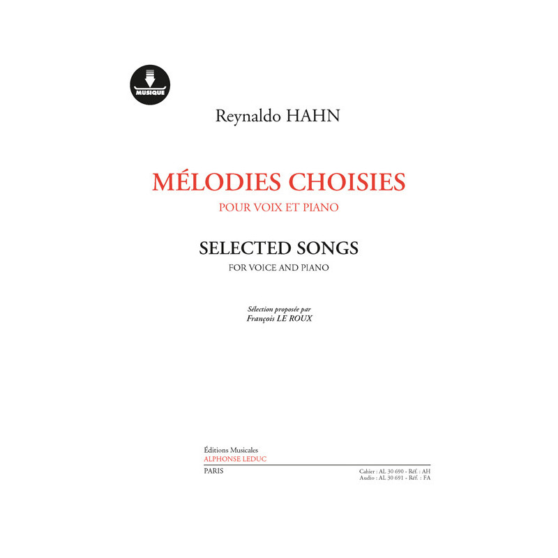 Melodies Choisies pour Voix et Piano