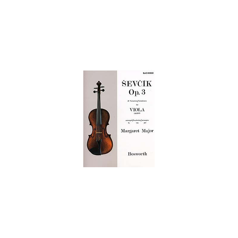 Sevcik Opus 3 - 40 Variations for Viola