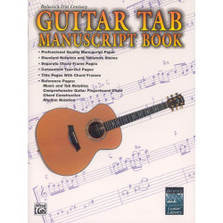 21st Century Guitar TAB Manuscript Book
